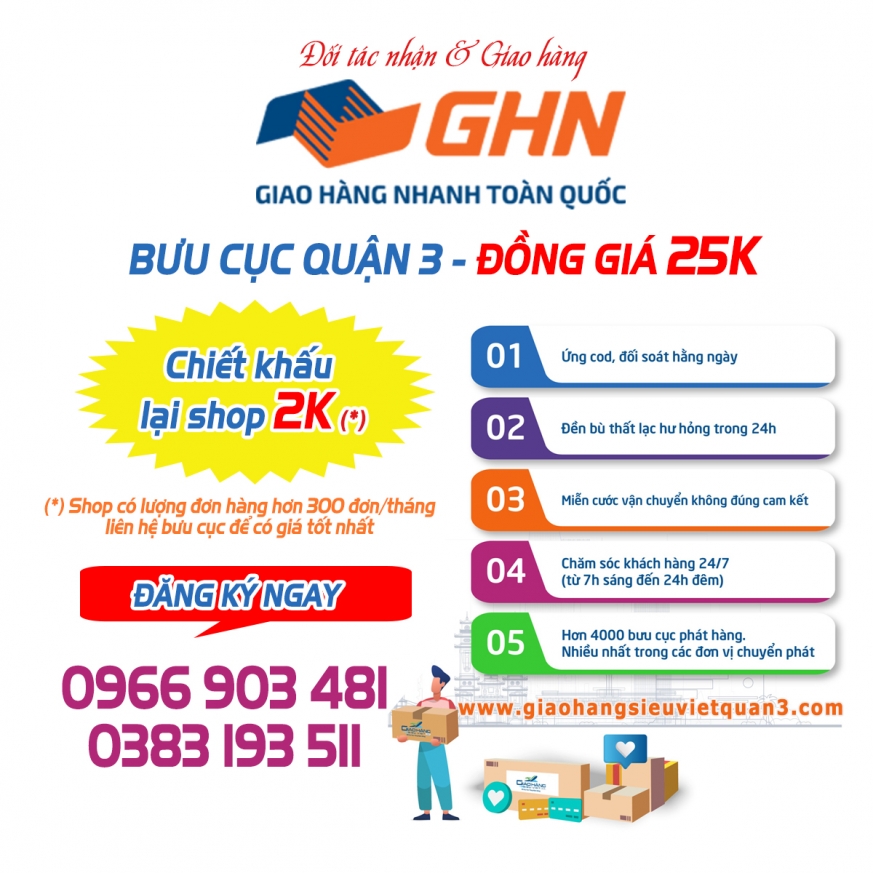 Bưu cục đang có chương trình khuyến mãi: chiết khấu ngay cho Shop 2K/1 đơn